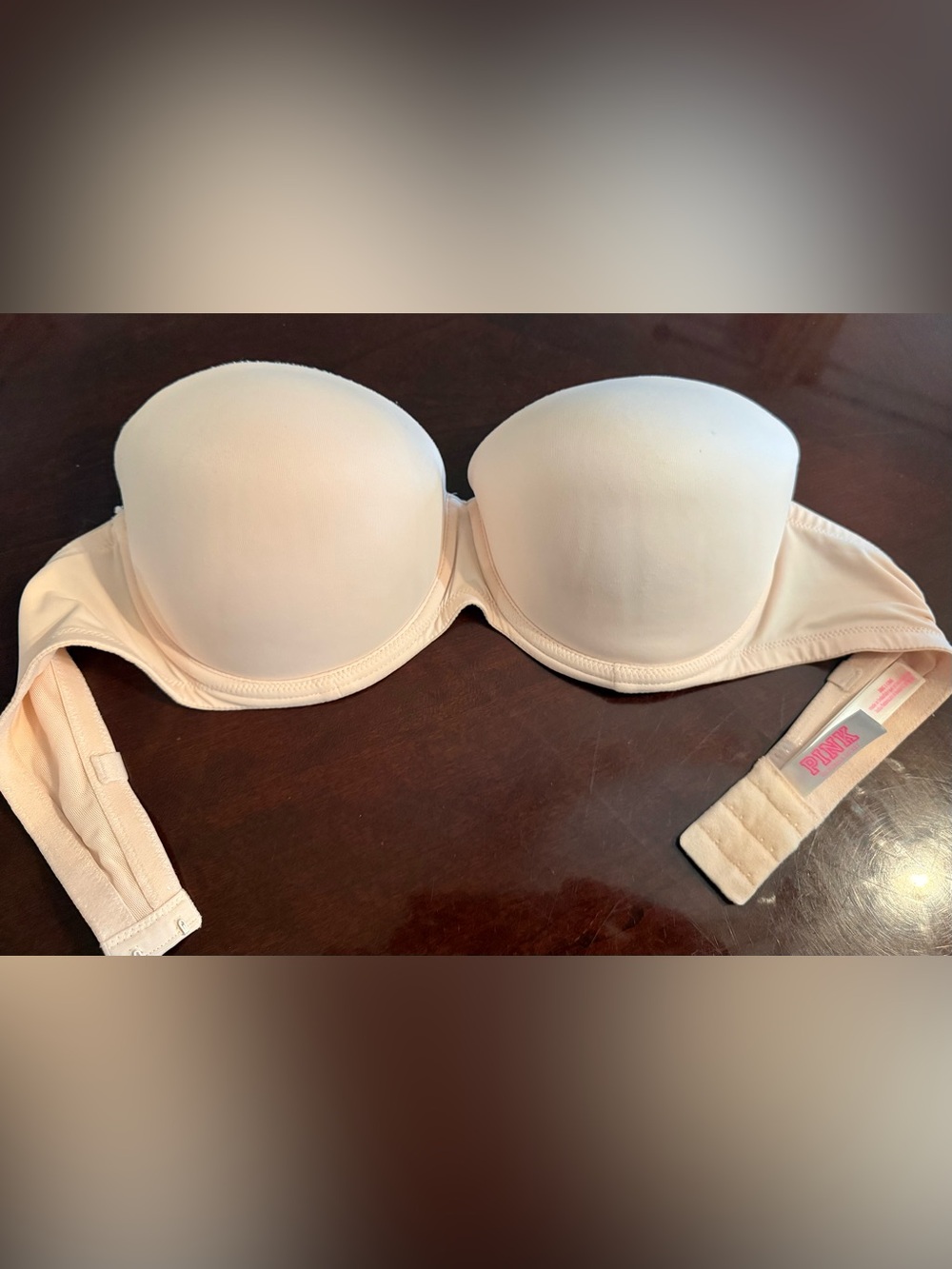 Victoria's Secret PINK Strapless Molded Bra in Light Beige